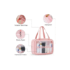 3-Piece Transparent Makeup Organizer Pouch Set