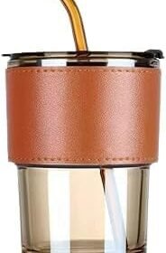 Coffee Tumbler with Glass Straw