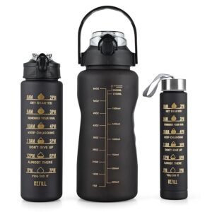 3 In 1 Motivational bottle(Only Black Colour)