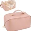 Multicolor Leather Travel Cosmetic Bag Makeup Bag