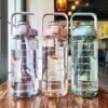 Transparent Motivational water bottle