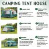 Camping Tent With Partiton 5-9 Person