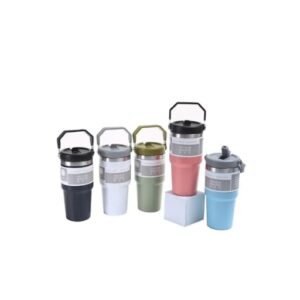 Stainless Steel Vacuum Tumbler with Leakproof Lid & Straw ? 890ml Insulated Water Bottle (Random Color)