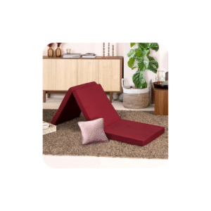 Mix Colored 3 Fold Tri Folding Medium Hard EPE Foam 2 Inch Thickness Floor Light Weight Foldable Movable Cot Mattress, Bed Mattress for Travel, Picnic, Yoga Mat